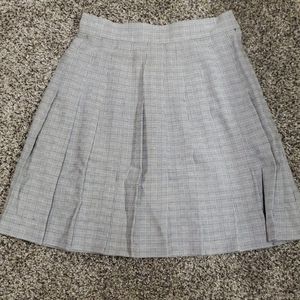 90's plaid pleated school girl skirt